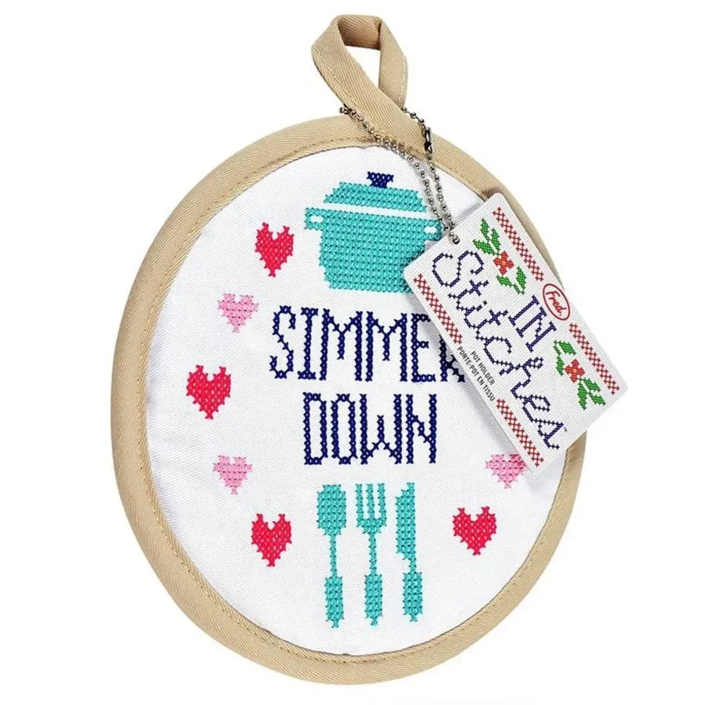 Genuine Fred Simmer Down In Stitches Pot Holder NWT